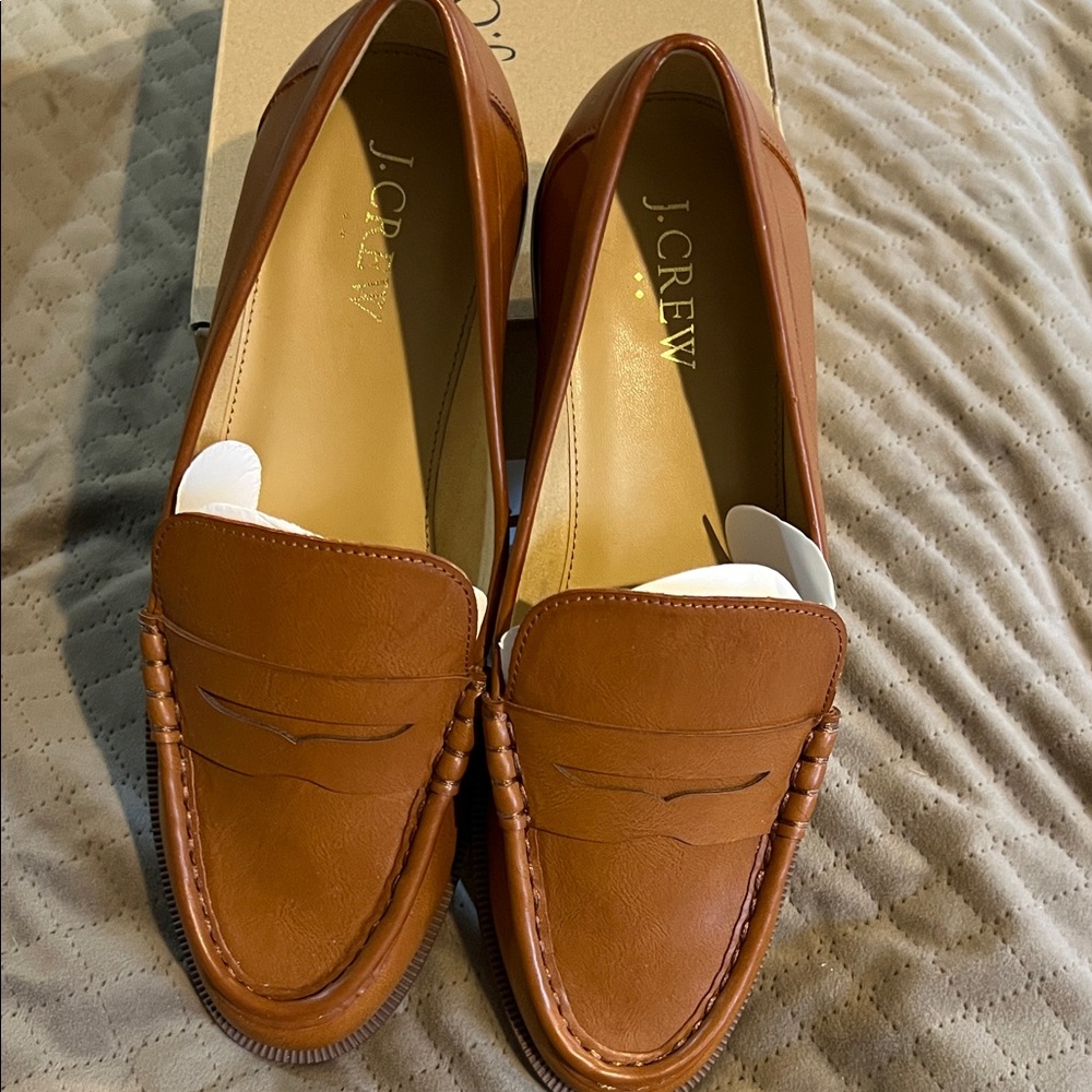 J. Crew Women's Tan Leather Loafers Size 7